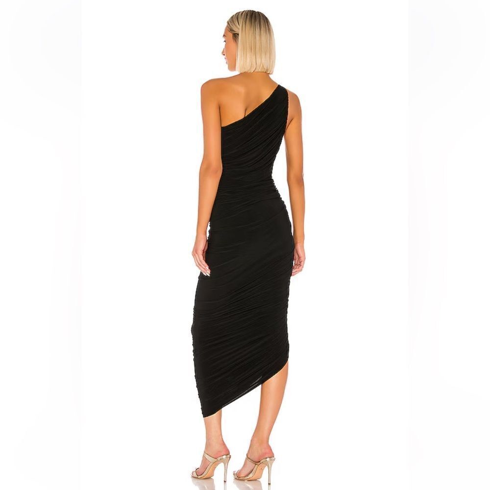 Norma Kamali Black One-Shoulder Dress Diana Gown Revolve NWT M - Picture 2 of 10